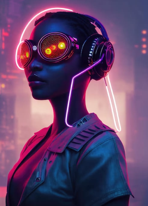 ebony-girl-wearing-headset